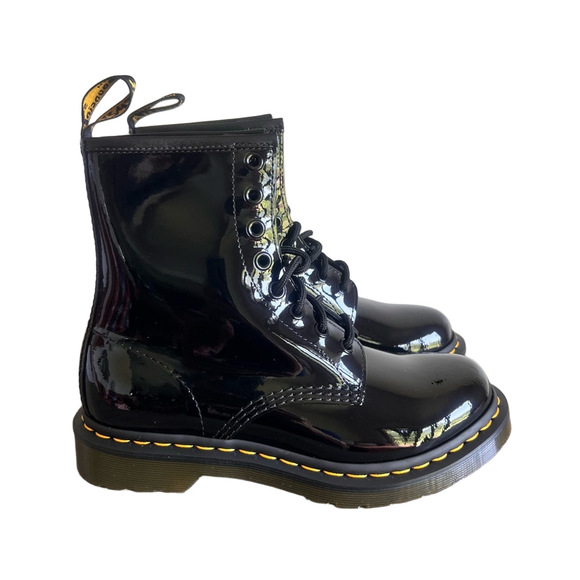Dr. Martens 1460 Black Patent Women's Lace Up Boot Size 7 #B1684